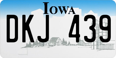 IA license plate DKJ439