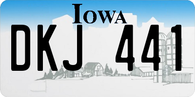 IA license plate DKJ441