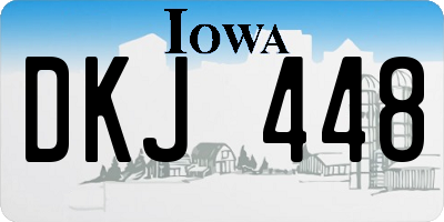 IA license plate DKJ448