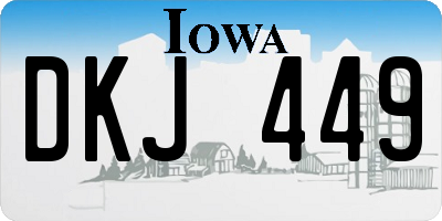IA license plate DKJ449