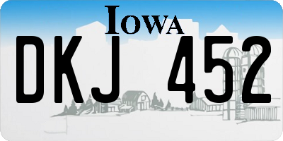 IA license plate DKJ452