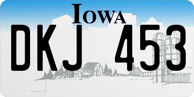 IA license plate DKJ453