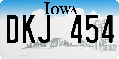 IA license plate DKJ454
