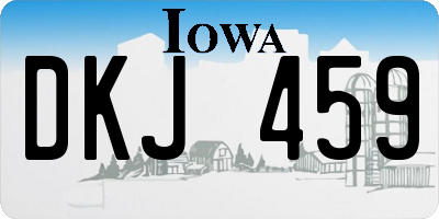 IA license plate DKJ459