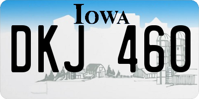 IA license plate DKJ460