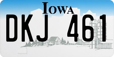 IA license plate DKJ461