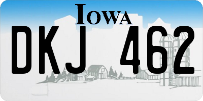 IA license plate DKJ462
