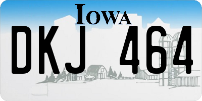 IA license plate DKJ464