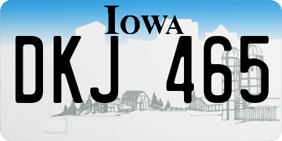 IA license plate DKJ465