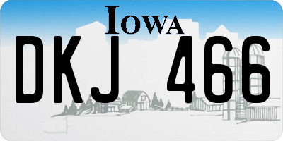 IA license plate DKJ466