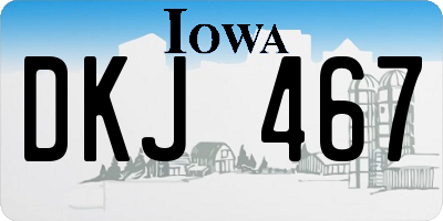 IA license plate DKJ467