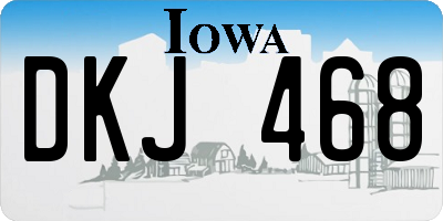IA license plate DKJ468