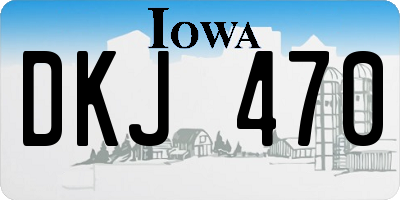 IA license plate DKJ470