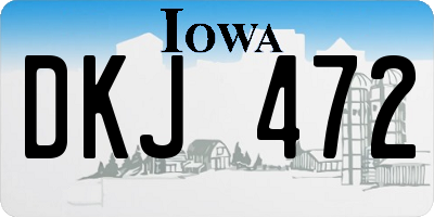 IA license plate DKJ472