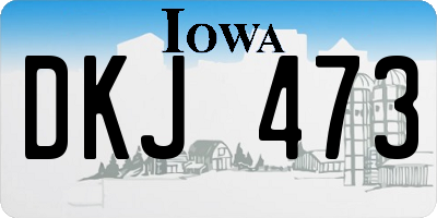 IA license plate DKJ473