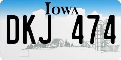IA license plate DKJ474