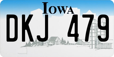 IA license plate DKJ479