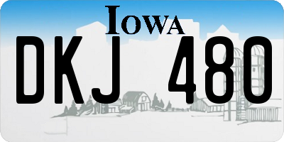IA license plate DKJ480