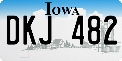 IA license plate DKJ482