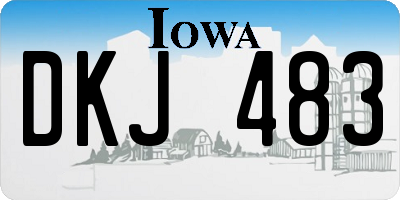 IA license plate DKJ483