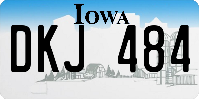IA license plate DKJ484
