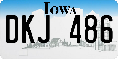 IA license plate DKJ486