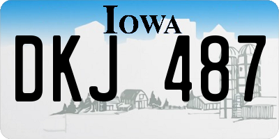 IA license plate DKJ487
