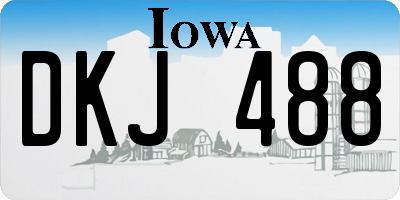 IA license plate DKJ488