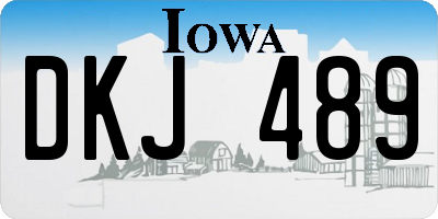 IA license plate DKJ489