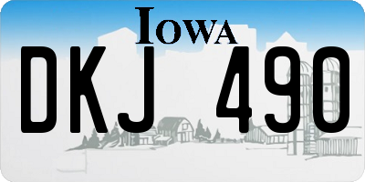IA license plate DKJ490