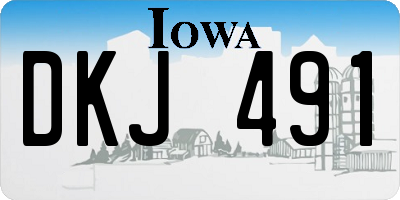 IA license plate DKJ491