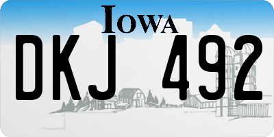 IA license plate DKJ492