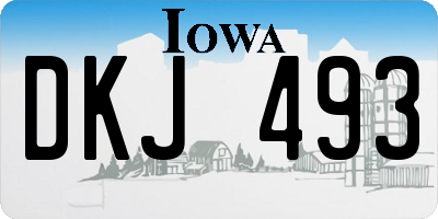 IA license plate DKJ493