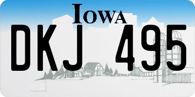 IA license plate DKJ495