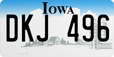 IA license plate DKJ496