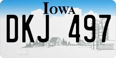 IA license plate DKJ497