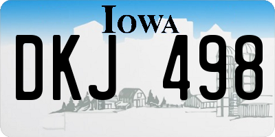 IA license plate DKJ498