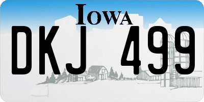 IA license plate DKJ499