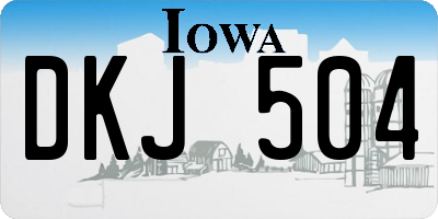 IA license plate DKJ504