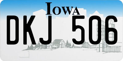 IA license plate DKJ506