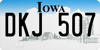 IA license plate DKJ507