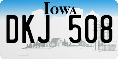 IA license plate DKJ508