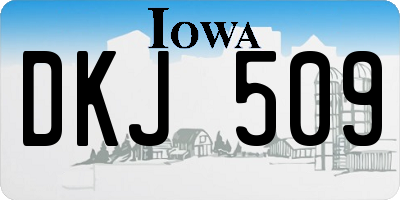 IA license plate DKJ509
