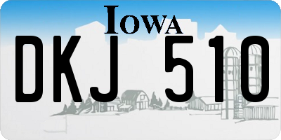 IA license plate DKJ510
