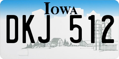 IA license plate DKJ512