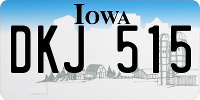 IA license plate DKJ515