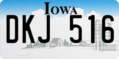 IA license plate DKJ516