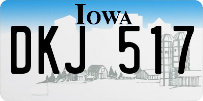 IA license plate DKJ517