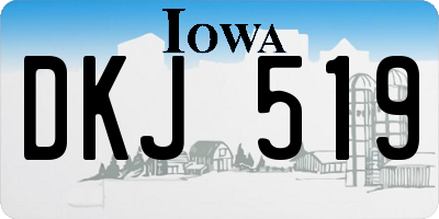 IA license plate DKJ519