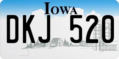 IA license plate DKJ520
